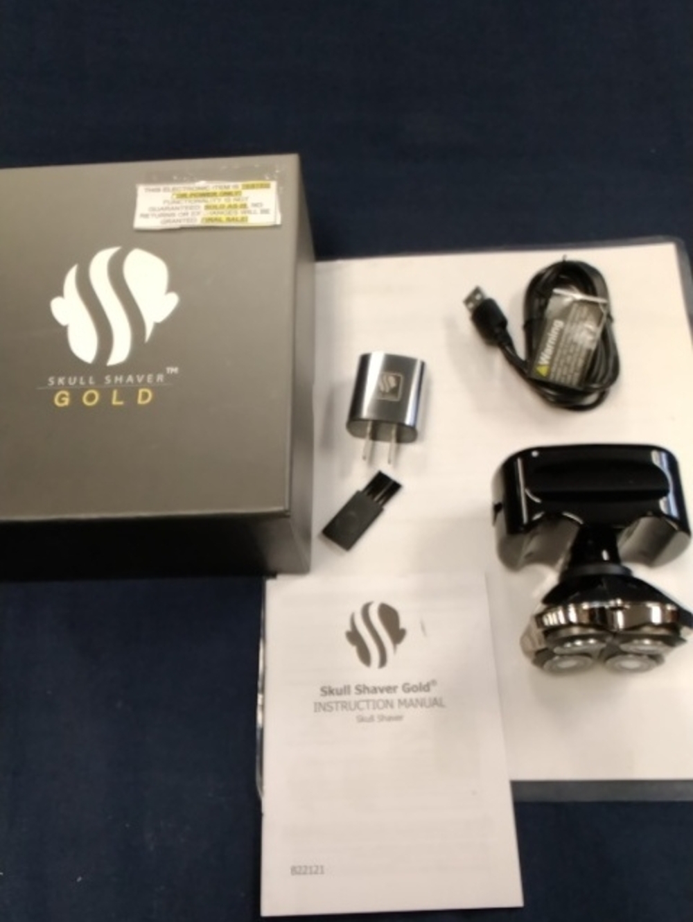 Gold Electric Head Shaver - Black